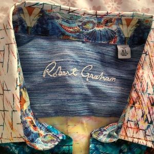 Mens multi color print shirt from Neiman Marcus .